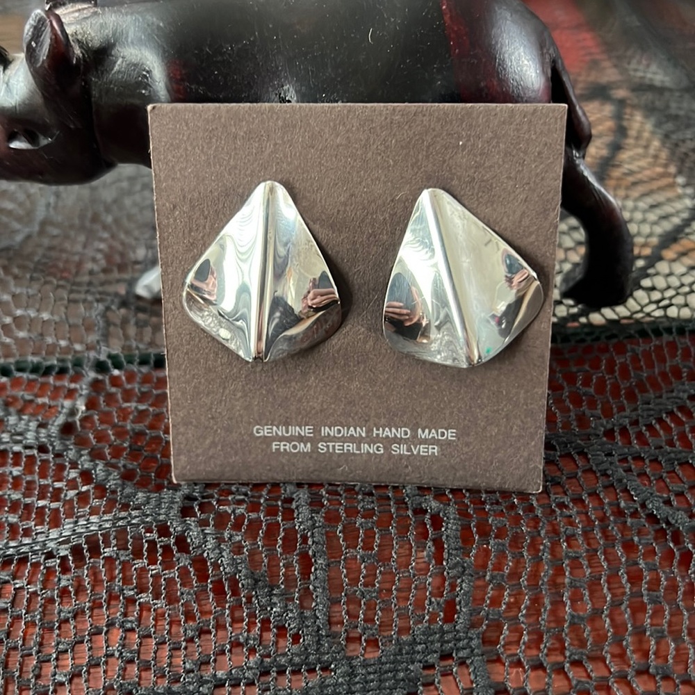 Retro Silver Stud Earrings